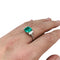 Bague 55 Bague en platine, centrée d'une émeraude de 2,81 carats et diamants. 58 Facettes 30127