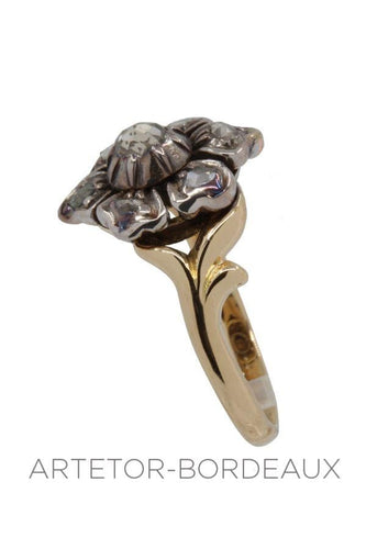 Bague 56 Bague fleur ancienne 58 Facettes 35451