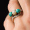 Bague 51 Bague turquoises, perle fine et diamants 58 Facettes 14-092-8206327-51
