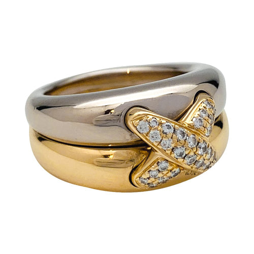 Bague 56 Bague Chaumet, "Liens", deux ors et diamants. 58 Facettes 29871
