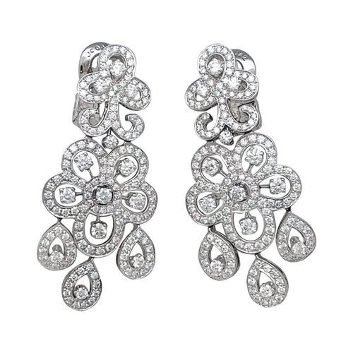 Boucles d'oreilles Boucles d'oreilles Van Cleef & Arpels, "Dentelle", en or blanc et diamants. 58 Facettes 29301