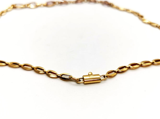 Collier Collier Ras de cou Or jaune Améthyste 58 Facettes 1139161CN