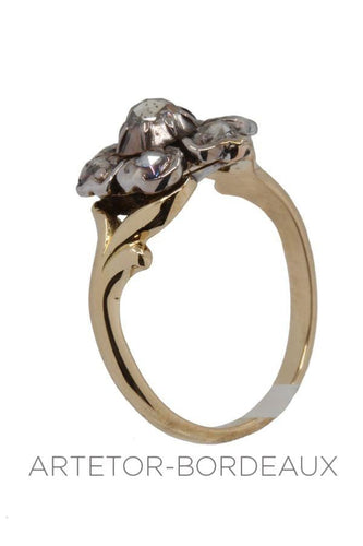 Bague 56 Bague fleur ancienne 58 Facettes 35451