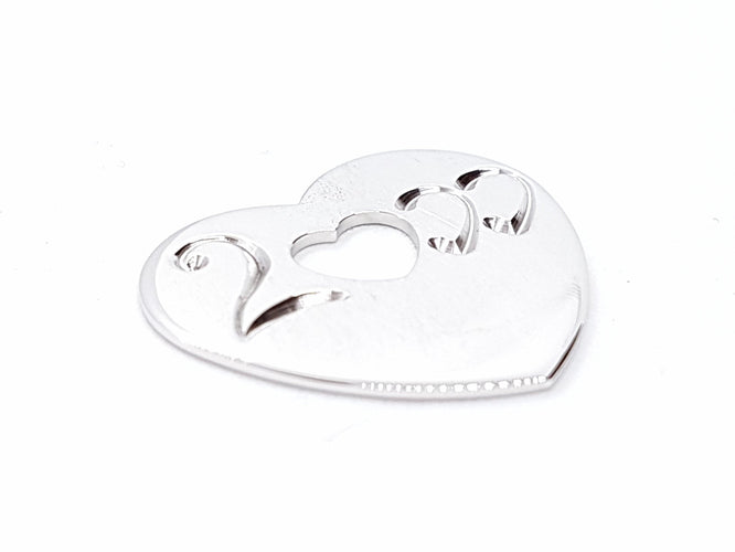 Pendentif Poiray Pendentif Coeur Or blanc 58 Facettes 00612CN