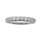 Bague 54 Alliance en or blanc, diamants. 58 Facettes 30002