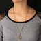 Collier Collier ancien médaillon et coulants émaillés et diamants 58 Facettes 18-357
