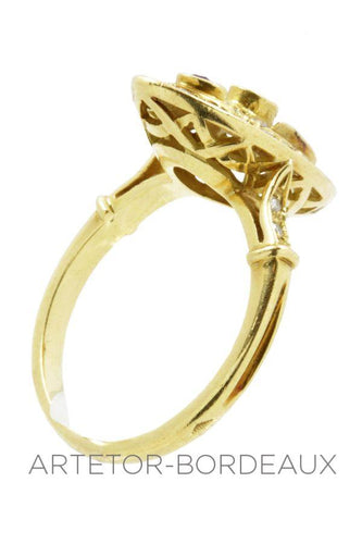 Bague 56 Bague marquise diamants et rubis 58 Facettes 13111
