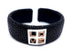 Bracelet Bracelet Manchette Or rose Galuchat 58 Facettes 05780CD