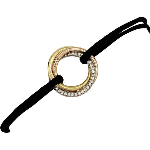Bracelet Bracelet Cartier, "Trinity", trois ors et diamants. 58 Facettes 30361