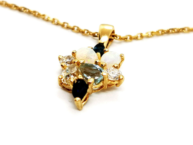 Collier Collier Chaîne + pendentif Or jaune Opale 58 Facettes 1167353CD