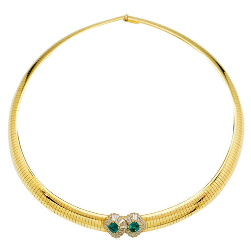 Collier Collier Mauboussin en or jaune, diamants et émeraudes. 58 Facettes 30543