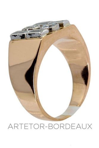 Bague 57 Chevalière diamants 58 Facettes 34671