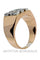 Bague 57 Chevalière diamants 58 Facettes 34671