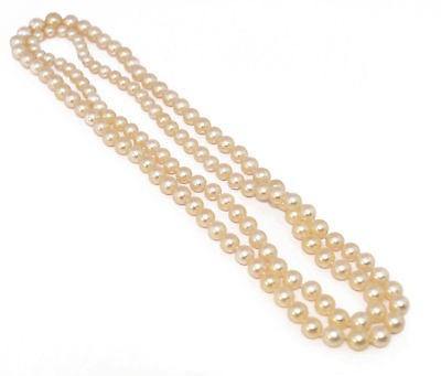 Collier Sautoir en Perles blanches Akoya 58 Facettes 0