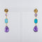 Boucles d'oreilles Boucles d'oreilles améthystes turquoises 58 Facettes 15-272