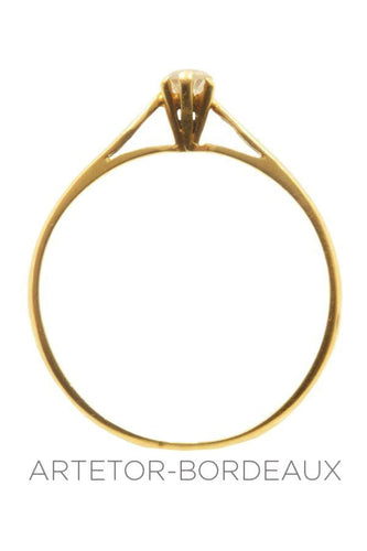 Bague 52 Solitaire moderne 0.10 carat 58 Facettes 19651