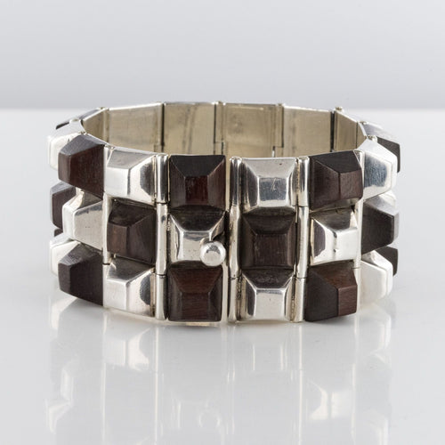 Bracelet Bracelet argent et bois de rose 58 Facettes 20-019