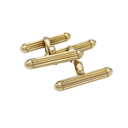 Boutons de manchette Boutons de manchette Van Cleef & Arpels "Bâtonnets" en or jaune. 58 Facettes 30162