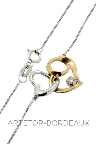 Collier Collier diamant coeurs 58 Facettes 14281