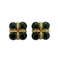 Boucles d'oreilles Boucles d'oreilles trèfle Tourmalines vertes Diamants 58 Facettes