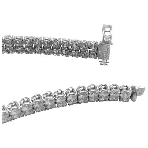 Bracelet Bracelet lignes Cartier, modèle "Calypso"en platine et diamants. 58 Facettes 24877