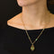 Pendentif Pendentif péridot et sa chaîne sertie d'opales 58 Facettes 18-379