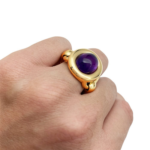 Bague 52 Bague Poiray "Indra" or jaune et améthyste. 58 Facettes 30666