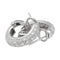 Boucles d'oreilles Boucles d'oreilles créoles en or blanc, diamants. 58 Facettes 30105
