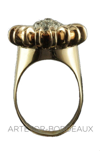 Bague 52 Bague fleur 50' 58 Facettes 19601