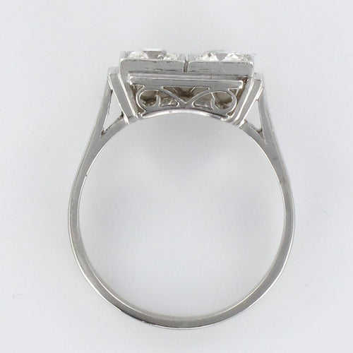 Bague 55 Bague art déco 2 diamants 58 Facettes 19-107-55
