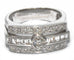 Bague Bague rectangulaire Or gris et diamants 58 Facettes