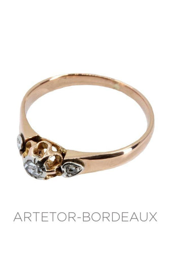 Bague 50 Bague ancienne style solitaire 58 Facettes 31661