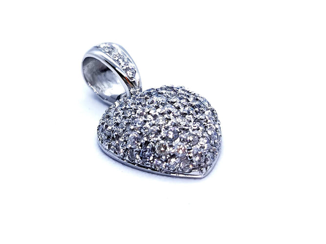 Pendentif Pendentif Coeur Or blanc Diamant 58 Facettes 997152CN