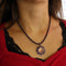 Pendentif Pendentif quartz rose saphirs topazes et grenats 58 Facettes 18-040