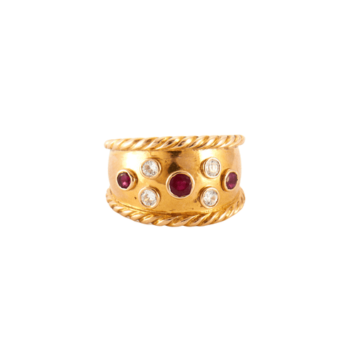 Bague 61 Bague en Or jaune & diamants 58 Facettes