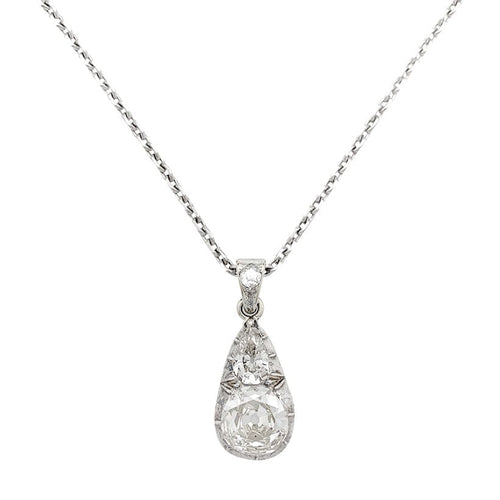 Pendentif Pendentif diamants en or rose et argent. 58 Facettes 30166