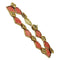 Bracelet Bracelet en or jaune, corail et diamants. 58 Facettes 28426