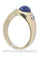 Bague 64 Jonc anglais saphir étoilé et diamants 58 Facettes 34631