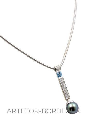 Collier Collier  topaze et diamants 58 Facettes 30561