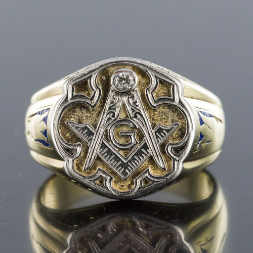 Bague 54 Bague chevalière homme maçonnique 58 Facettes 19-176-54