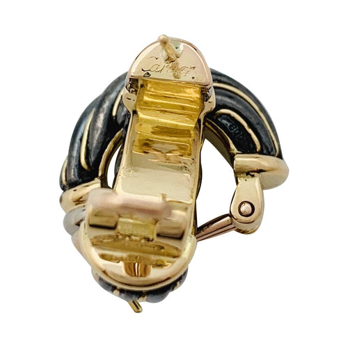 Boucles d'oreilles Boucles d'oreilles Cartier trois tons d'or et silverium. 58 Facettes 29440