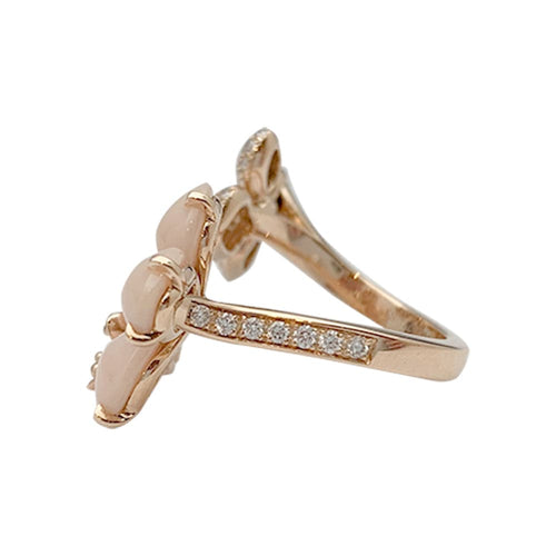Bague 53 Bague Chaumet, Hortensia "Aube Rosée", or rose, diamants, saphir rose, opales roses. 58 Facettes 30367