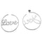 Boucles d'oreilles Créoles en or blanc et diamants "Love You". 58 Facettes 27406