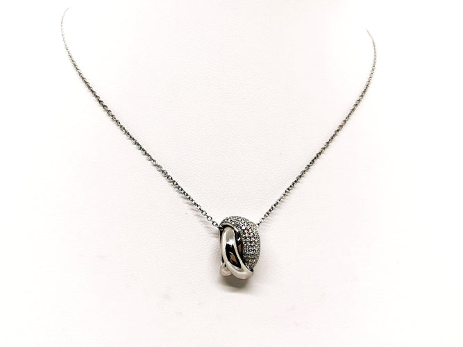 Collier Collier Chaîne + pendentif Or blanc Diamant 58 Facettes 1126584CN
