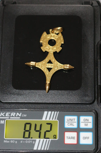 Pendentif Croix d'Agadez en or JAUNE 58 Facettes 368