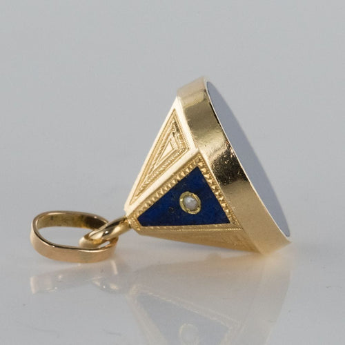 Pendentif Pendentif cachet lapis lazuli perles fines 58 Facettes 19-105