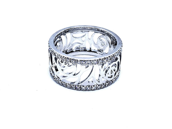 Bague 49 Chanel Bague Camélia Or blanc Diamant 58 Facettes 949238CN