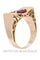 Bague 55 Bague tank ajourée rubis 58 Facettes 30781