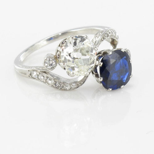 Bague 52 Bague Toi et Moi Saphir et Diamants 58 Facettes 12-028-5264344-54