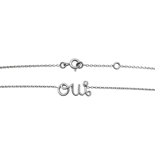 Collier Collier Dior "Oui" en or blanc et diamant. 58 Facettes 30560